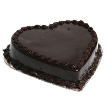 Çikolatalı Kalp Şeklinde 6-9 Kişilik Şık Kutlama Pastası